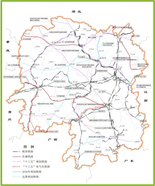 湖南地理铁路图图片